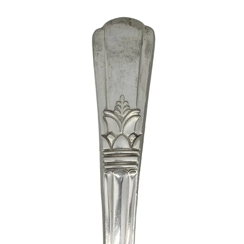 Six Court Silverplate 7 1/4” Place Oval Glossy Soup Spoons International 1939